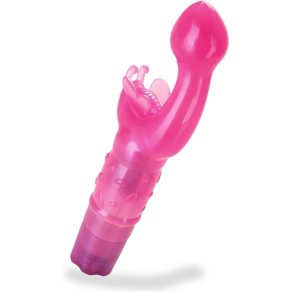 image:imageAdam amp Eve Butterfly Kiss Vibrator G Spot and Clitoral Stimulator with 3 Speeds Waterproof Butterfly Vibrator with Tickling Antennae Soft Flexible TPR Battery Operated Adult Sex Toy for Women