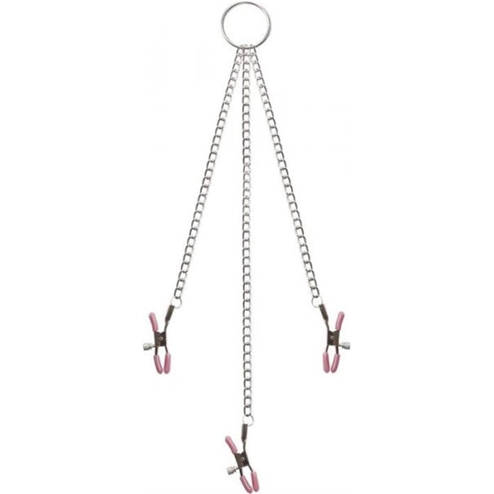 image:imageAdam amp Eve Chain Me Up Kink Clamps Adjustable Nipple and Clit Clamp Set Metal Chains with Rubber Tipped Clamps BDSM Bondage Accessories for Couples Sensory Play Hands Free Stimulation Adult Toy