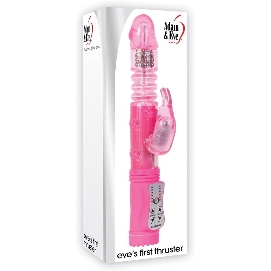 image:imageAdam amp Eve Eves First Thruster Rabbit Dildo with Thrusting Shaft 55 Pink