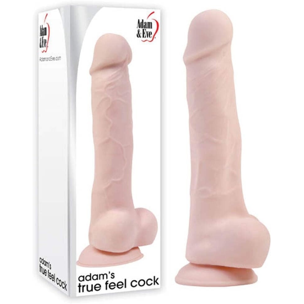 image:imageAdam amp Eve True Feel Dildo Big Realistic Penis with Suction Cup Lifelike Dual Layered Soft Silicone Waterproof Easy to Clean Adult Sex Toys for Women Men Anal amp Couples 75 in Flesh7 inches