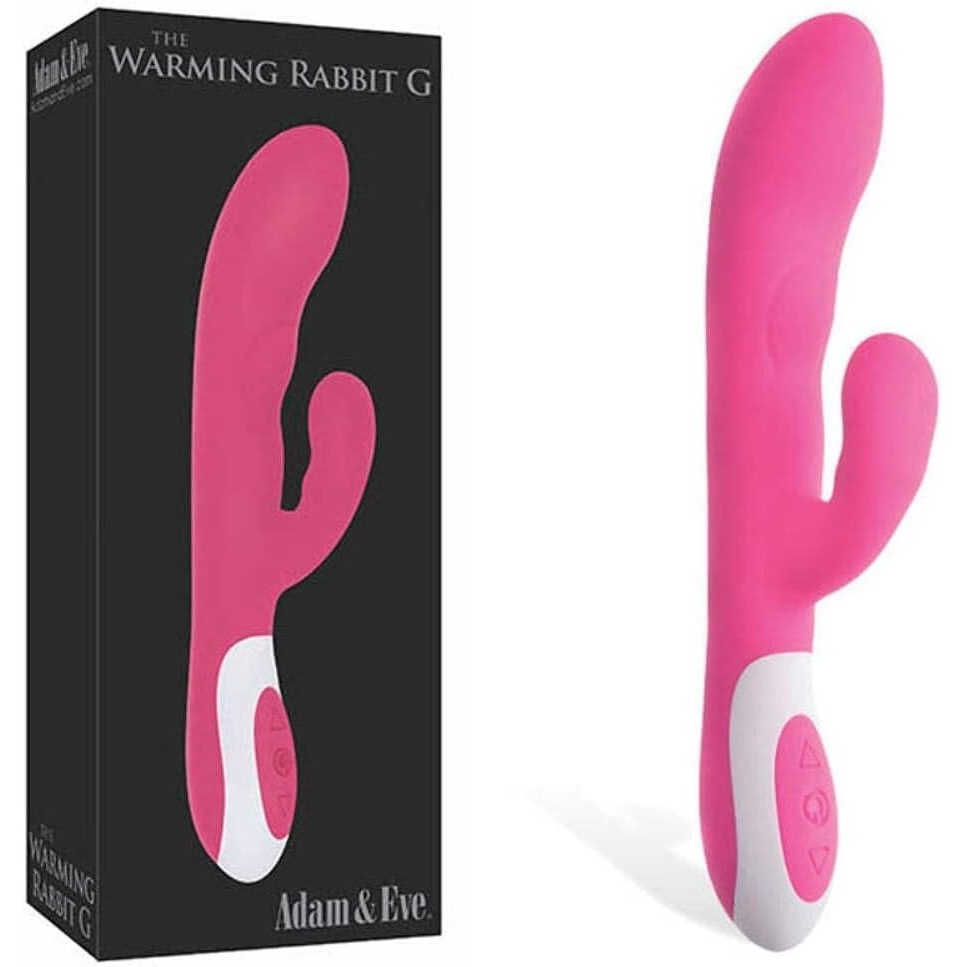 image:imageAdam amp Eve Warming Rabbit G Spot Vibrator Rechargeable Heated Dual Motor Clitoral and G Spot Stimulator Waterproof Silicone Rabbit Vibrator with 25 Vibration Combos for Women and Couples