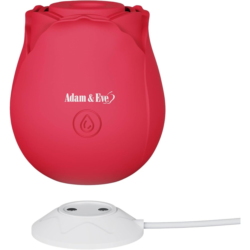 image:imageEves Ravishing Suction Rose Rechargeable Silicone Pink Clitoral Stimulator with 10 Functions