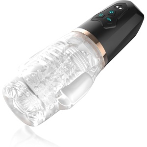 Adam & Eve Adam’s Gawk 2.0 Sucking, Vibrating Sleeve, Rechargeable Masturbator with Dual Bullet Vibrators, 10 Vibration Modes, 5 Suction Settings, and Pleasure Nubs for Ultimate Stimulation