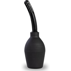 Adam & Eve EZ Anal Douche, Easy to Use Cleaning Bulb with Flexible Tip, Large Capacity for Deep Cleansing, Stable Flat Base, Body Safe and Reusable, Compatible with Water Based and Silicone Lubes