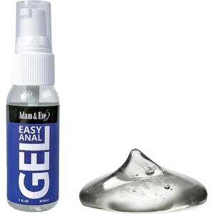 Adam & Eve Easy Anal Water Based Desensitizing Gel, Personal Anal Cum Lubricant, for Women, Men, Couples and Toys, Long Lasting & Works Within Minutes, Backdoor Lube for Adults, Clear Gel, 1 oz