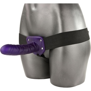 Adam & Eve Hollow Strap On Dildo, Adjustable Wearable Harness with Penis Sleeve to Enlarge, Strap On Realistic Cock Extender for Pegging, Adult Sex Toys for Men, Women & Couples, 6 in, Purple