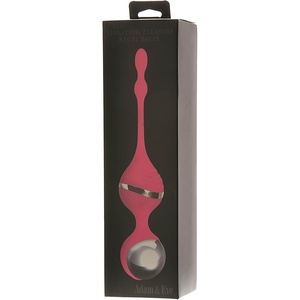 Adam & Eve Rechargeable Vibrating Pleasure Balls for Kegel Exercise &Strengthening, 10 Vibration Modes, Waterproof, Rechargeable, Soft Silicone, Powerful Vibration, Intense Stimulation & Discreet Fun