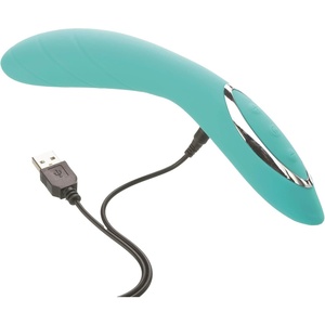 Adam & Eve Rechargeable Waterproof Silicone G GASM Curve Vibrator for Women, Dildo Adult Toy for G Spot Play, 36 Vibration Modes, Waterproof and User Friendly, Easy to Use Vibrator, 8.25″, Teal