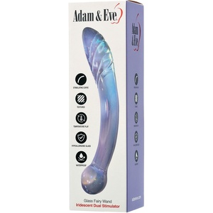 Adam & Eve Sunset Dreams Dildo 7.5 in. Multicolor Flexible Realistic Dildo with Firm Shaft Veins Balls & Suction Cup Base for Hands Free Play Soft & Fleshy Insertable Phallic Head for Girthy Pleasure(Glass Fairy Wand)