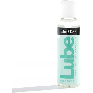 Adam & Eve Vibrator Lube 4oz Water Based Gel for Personal Massagers and Devices Gentle Non Sticky Unscented Formula Safe for Daily Use Compatible with Silicone Rubber Latex and Most Materials