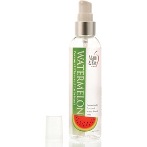 Adam & Eve Water Based Lube, Personal Lubricant, Long Lasting Non Sticky Non Staining Lube for Men, Gifts for Women and Couples, Lubricants for Privacy and Toys, Easy Clean Up, 4 oz (Watermelon)