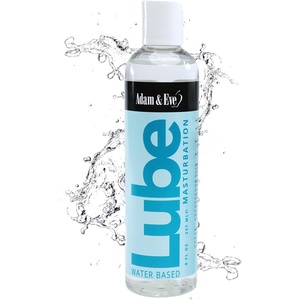 Adam and Eve Lube Water Based Gel 8 oz Adds Superior Slickness for Use with Toys and Strokers Latex Safe Non Staining Personal Lubricant Long Lasting Formula for Comfortable Use(8 Fl Oz (Pack of 1))